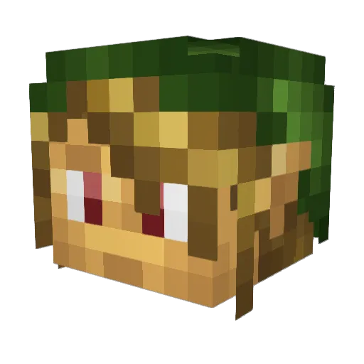 xUndeadPlays Minecraft avatar head, 3D render