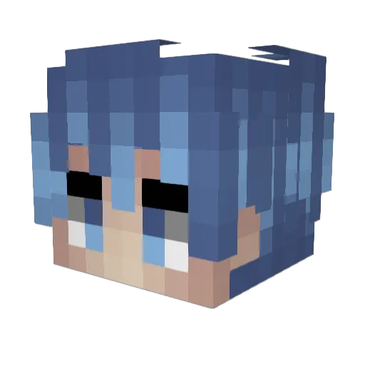 xUqlly Minecraft avatar head, 3D render