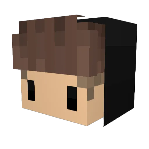 xV3ky Minecraft avatar head, 3D render