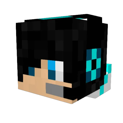 xVGSx Minecraft avatar head, 3D render