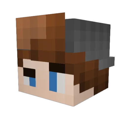xVeax Minecraft avatar head, 3D render