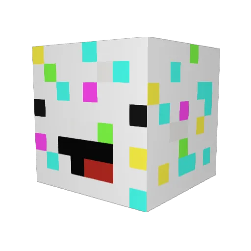 xVeekowski Minecraft avatar head, 3D render