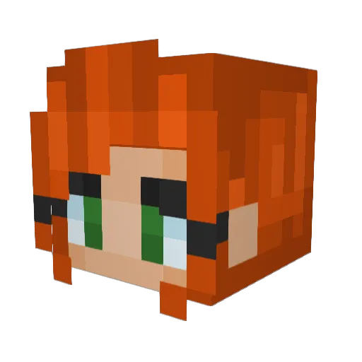 xVelira Minecraft avatar head, 3D render