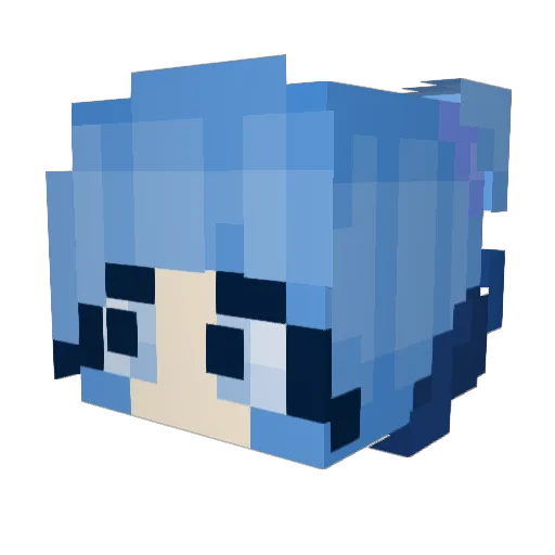 xVelkahn Minecraft avatar head, 3D render