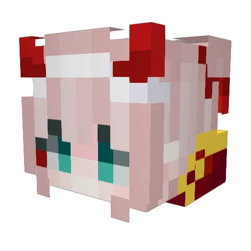 xVesta Minecraft avatar head, 3D render
