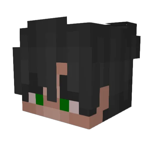 xViby Minecraft avatar head, 3D render