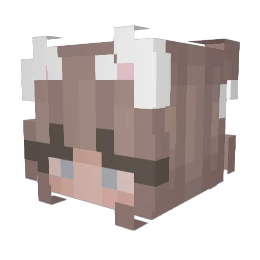 xViczka Minecraft avatar head, 3D render