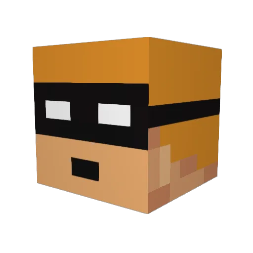 xViniter Minecraft avatar head, 3D render