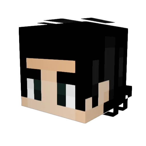 xViridius Minecraft avatar head, 3D render