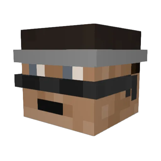 xVitric Minecraft avatar head, 3D render