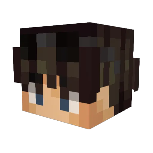 xVoib Minecraft avatar head, 3D render