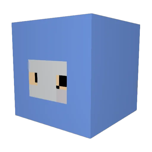 xVyrxq Minecraft avatar head, 3D render