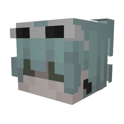 xWAKAx Minecraft avatar head, 3D render