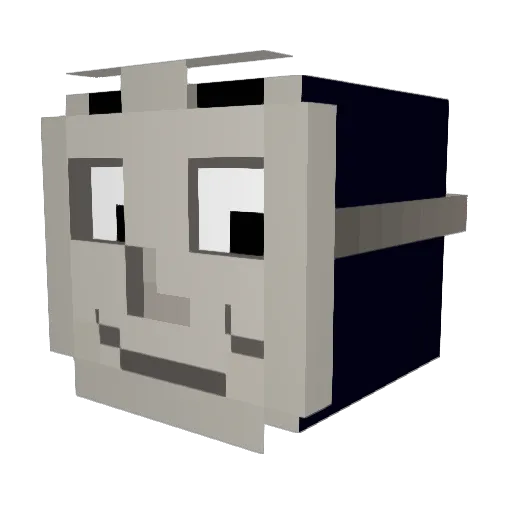 xWOJTTUBEx Minecraft avatar head, 3D render