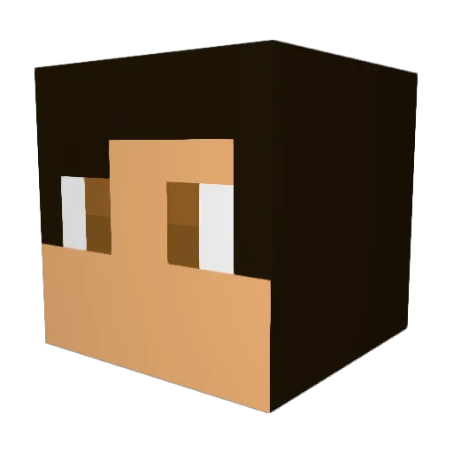 xWandorx Minecraft avatar head, 3D render