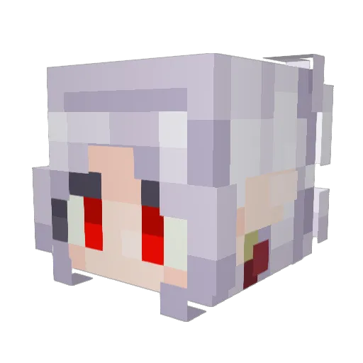 xWarudo Minecraft avatar head, 3D render