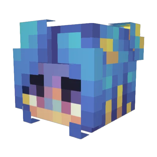 xWeeve Minecraft avatar head, 3D render