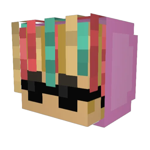 xWeezy Minecraft avatar head, 3D render