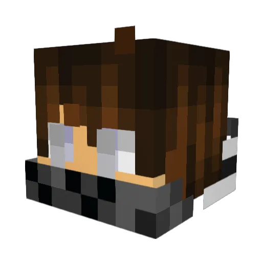 xWhitePlayZ Minecraft avatar head, 3D render