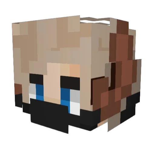 xWhiteSheep Minecraft avatar head, 3D render