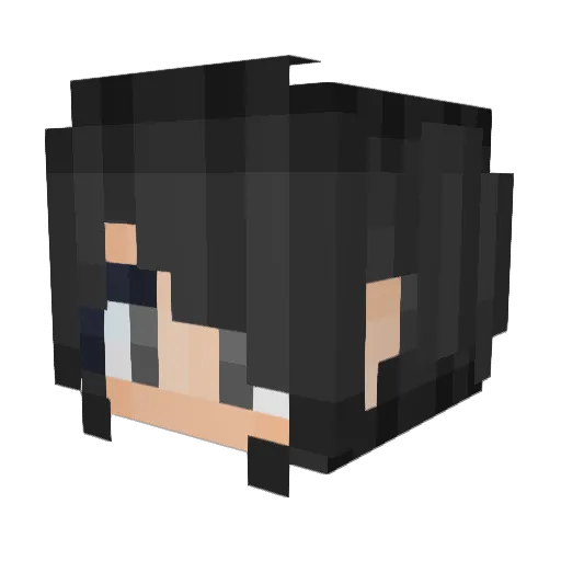 xWho_asked Minecraft avatar head, 3D render