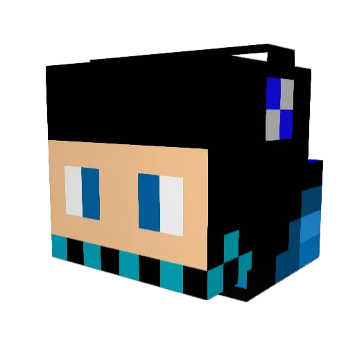 xWhoseManz Minecraft avatar head, 3D render