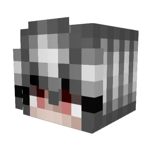 xWiasClient_ Minecraft avatar head, 3D render