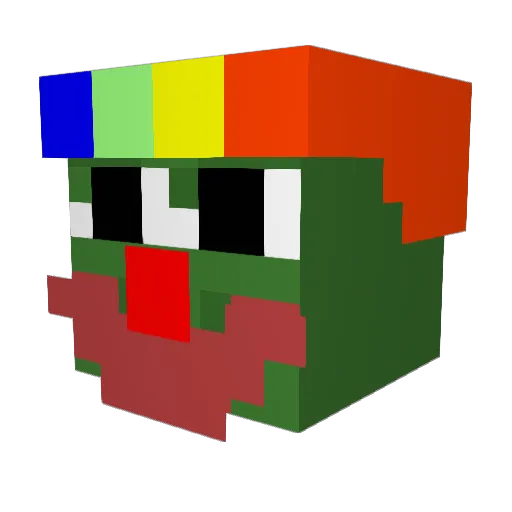 xWinzer Minecraft avatar head, 3D render