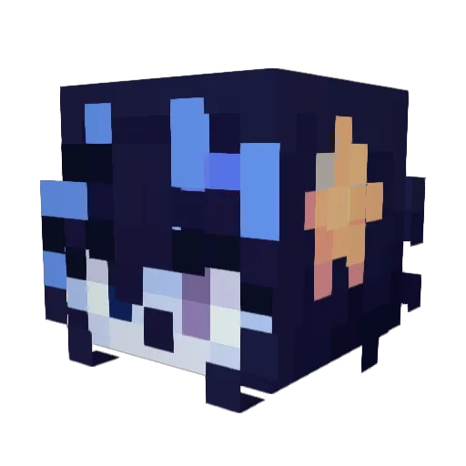 xWmbu Minecraft avatar head, 3D render