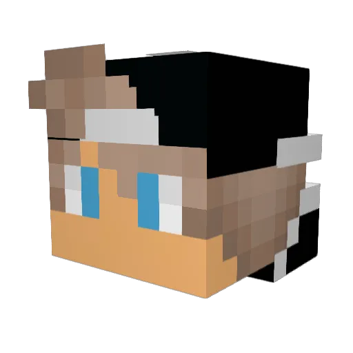 xWolfAlter Minecraft avatar head, 3D render