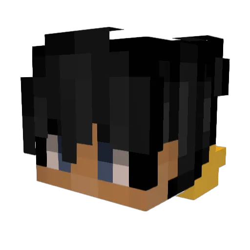 xWqfflez_ Minecraft avatar head, 3D render