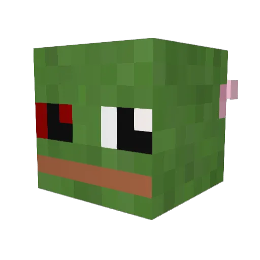 xWuxX Minecraft avatar head, 3D render