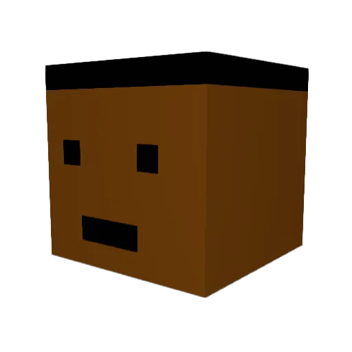 xXBisuXx Minecraft avatar head, 3D render