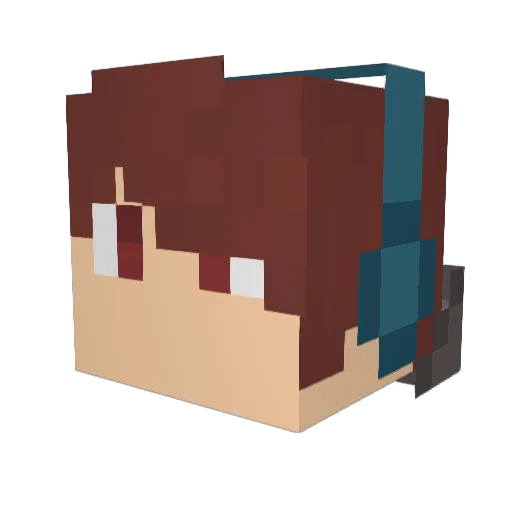 xXBobboX Minecraft avatar head, 3D render