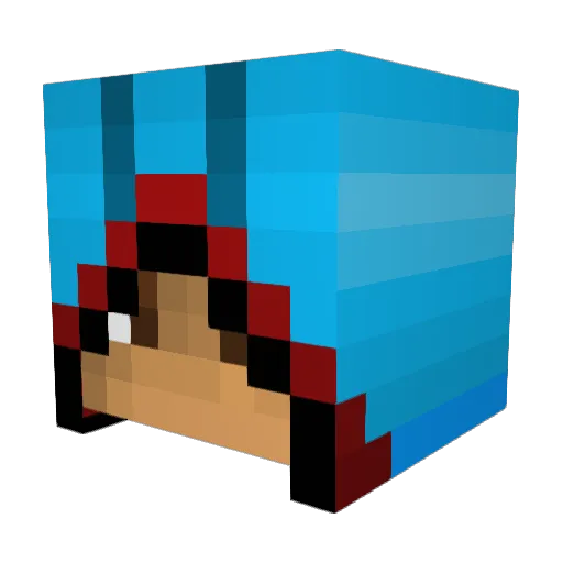 xXCaramXx Minecraft avatar head, 3D render
