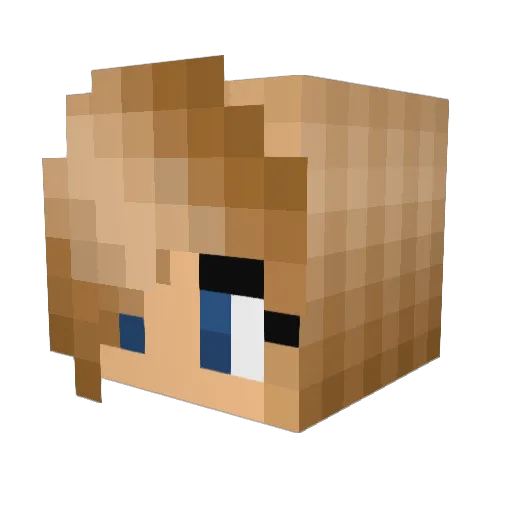 xXClaudXx Minecraft avatar head, 3D render