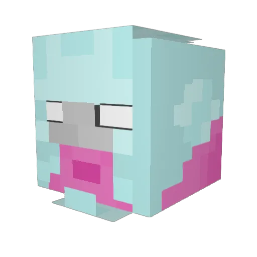 xXCrazyDiamondXx Minecraft avatar head, 3D render
