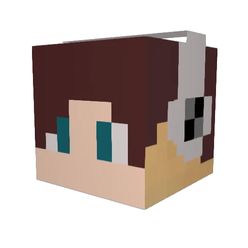 xXCrispyCrewXx Minecraft avatar head, 3D render