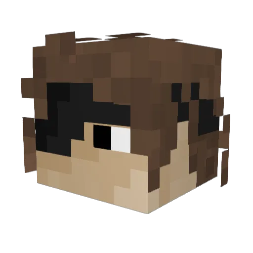 xXDarkJack Minecraft avatar head, 3D render