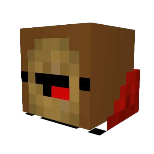 xXDerBrotXx Minecraft avatar head, 3D render