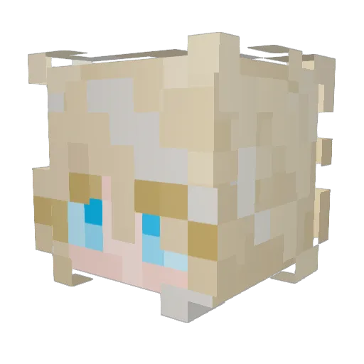 xXDivaXx Minecraft avatar head, 3D render