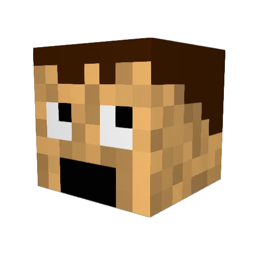 xXDizZYHD Minecraft avatar head, 3D render