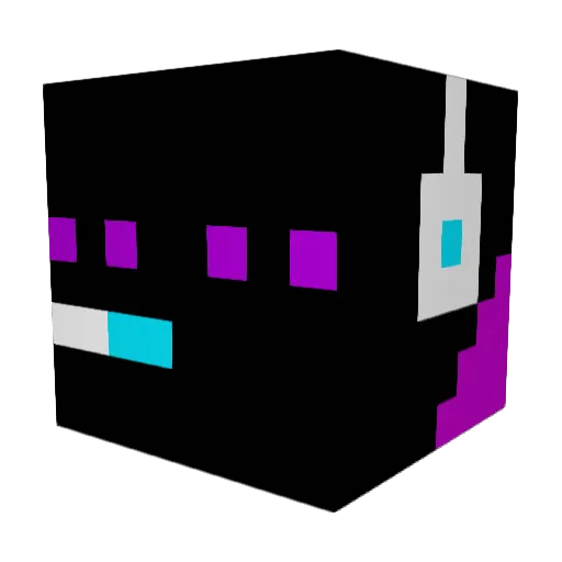 xXEndermannHDXx Minecraft avatar head, 3D render