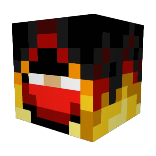 xXFireFlamesXx Minecraft avatar head, 3D render
