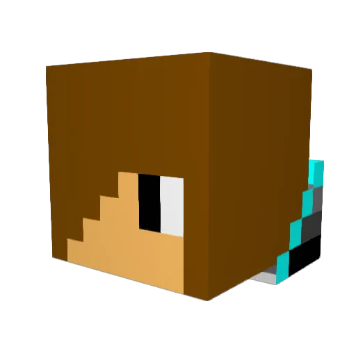 xXGnPvPXx Minecraft avatar head, 3D render