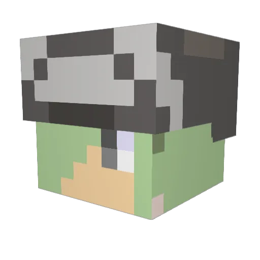 xXGoldenToxicXx Minecraft avatar head, 3D render