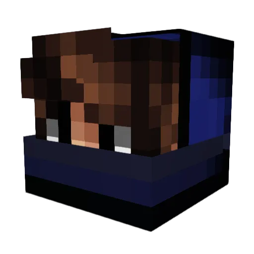 xXJNHLXx Minecraft avatar head, 3D render