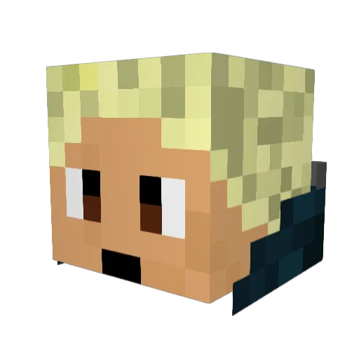 xXJakePlayzPCXx Minecraft avatar head, 3D render
