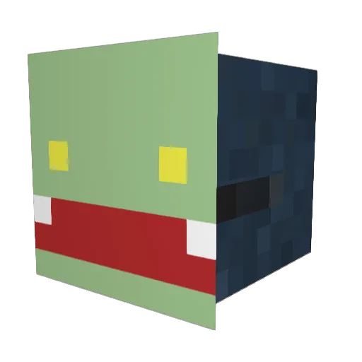 xXLaluXx Minecraft avatar head, 3D render