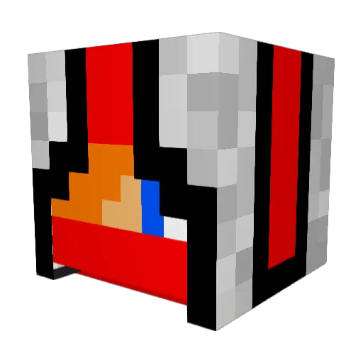 xXLoneWoIfXx Minecraft avatar head, 3D render